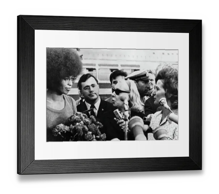 Framed Print : Angela Davis in Moscow Framed Print : Angela Davis in Moscow