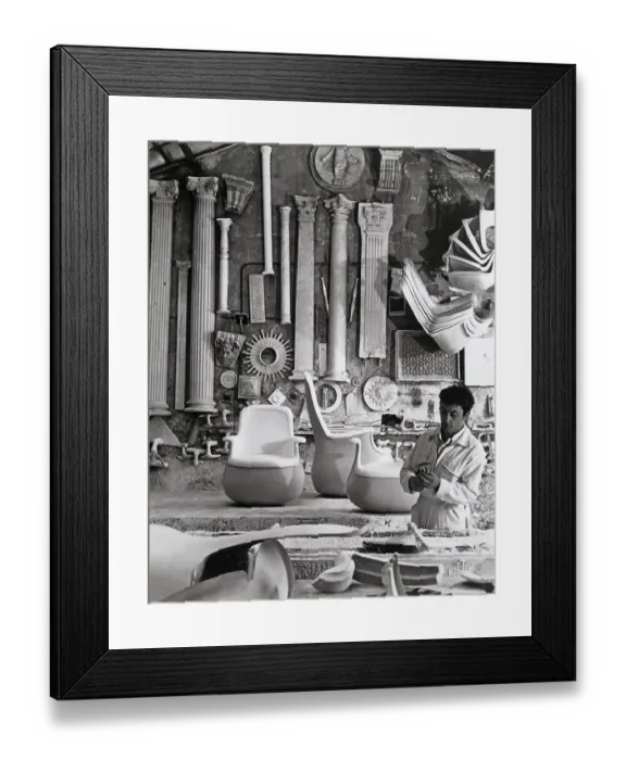 Framed Print : Marc Held Works On Rocking Chairs Framed Print : Marc Held Works On Rocking Chairs