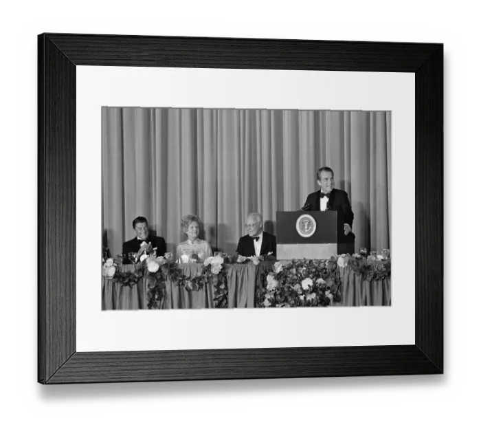 Framed Print : President Nixon Delivering a Speech Framed Print : President Nixon Delivering a Speech