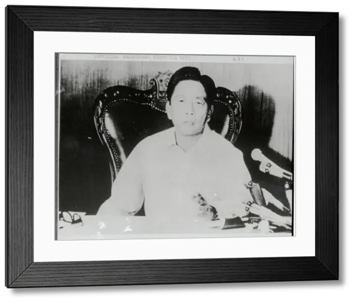 Framed Print : Ferdinand Marcos Making Announcement Framed Print : Ferdinand Marcos Making Announcement