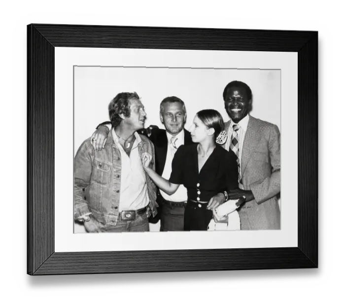 Framed Print : McQueen, Newman, Streisand, and Poitier Framed Print : McQueen, Newman, Streisand, and Poitier