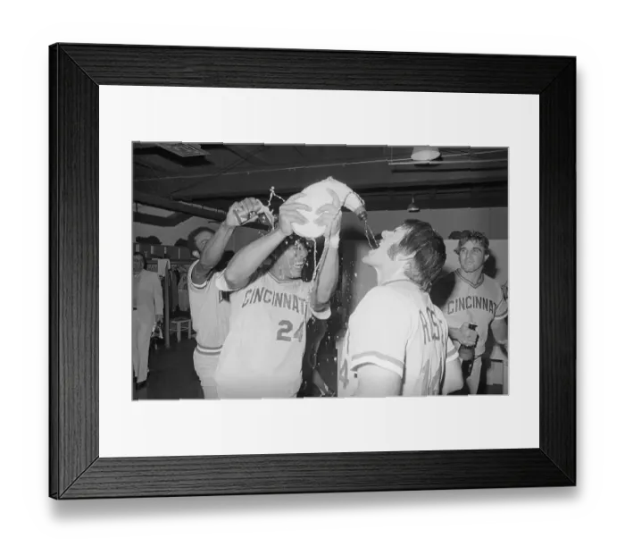 Framed Print : Pete Rose and Teammates Celebrating Win Framed Print : Pete Rose and Teammates Celebrating Win