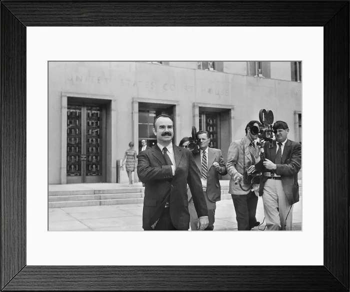 Framed Print : G. Gordon Liddy Leaves U. S. District Court Framed Print : G. Gordon Liddy Leaves U. S. District Court