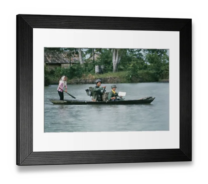 Framed Print : Cai Lay River Crossing, Vietnam War Framed Print : Cai Lay River Crossing, Vietnam War