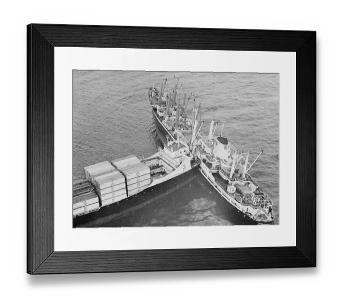 Framed Print : The Ship Trans Hawaii Ramming Into a Freighter Framed Print : The Ship Trans Hawaii Ramming Into a Freighter