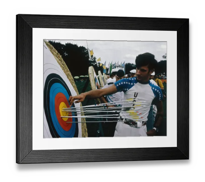 Framed Print : John Williams Looking at Target Framed Print : John Williams Looking at Target