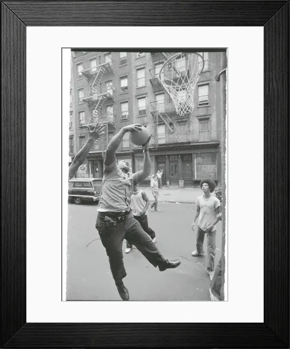 Framed Print : Officer Richard Johnson Playing Basketball Framed Print : Officer Richard Johnson Playing Basketball