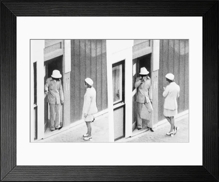 Framed Print : Policewoman Communicating with Arab Guerilla Framed Print : Policewoman Communicating with Arab Guerilla