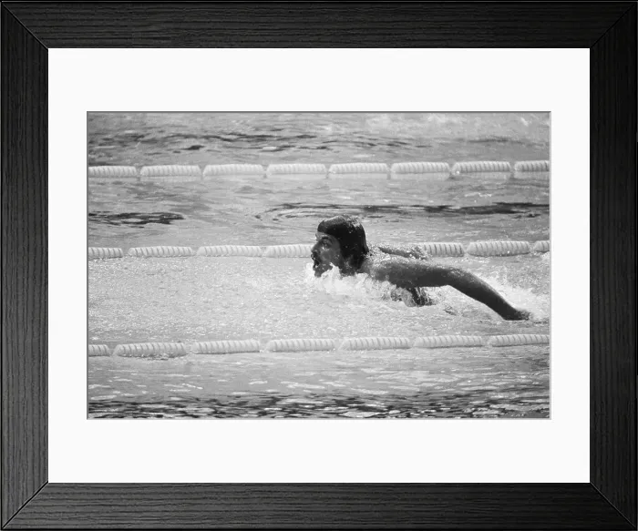 Framed Print : Mark Spitz Swims During Olympics Framed Print : Mark Spitz Swims During Olympics