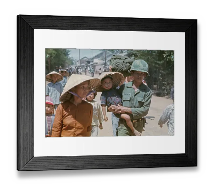 Framed Print : Evacuating Thang Binh, Vietnam War Framed Print : Evacuating Thang Binh, Vietnam War