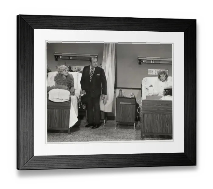 Framed Print : Actress Lucille Ball in Hospital Room With Costars During Scene Framed Print : Actress Lucille Ball in Hospital Room With Costars During Scene