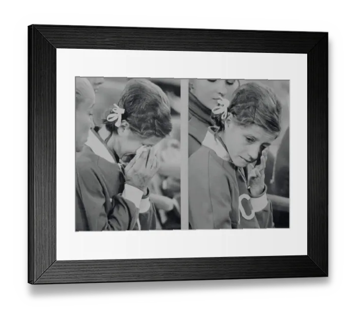 Framed Print : Olga Korbut Crying at 1972 Olympics Framed Print : Olga Korbut Crying at 1972 Olympics