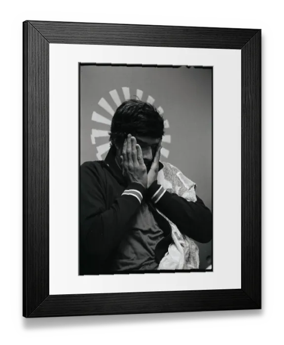 Framed Print : Mark Spitz Covering Face with Hands Framed Print : Mark Spitz Covering Face with Hands