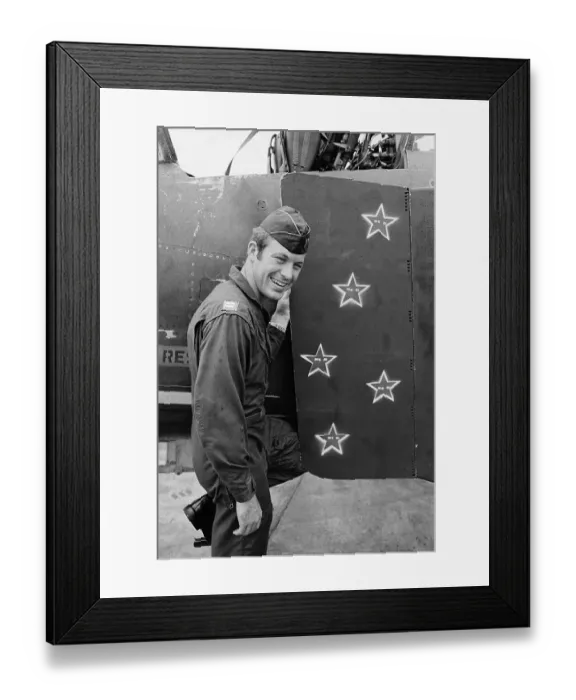 Framed Print : Vietnam Vet Steve Richie Ace