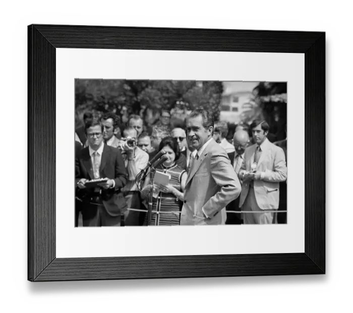 Framed Print : President Nixon at White House Press Conference Framed Print : President Nixon at White House Press Conference