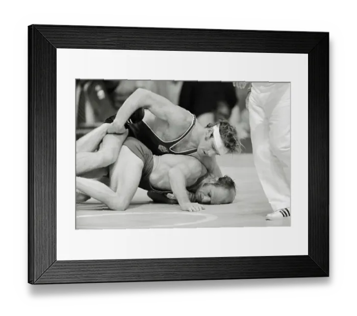 Framed Print : Wrestlers in Olympic Competition