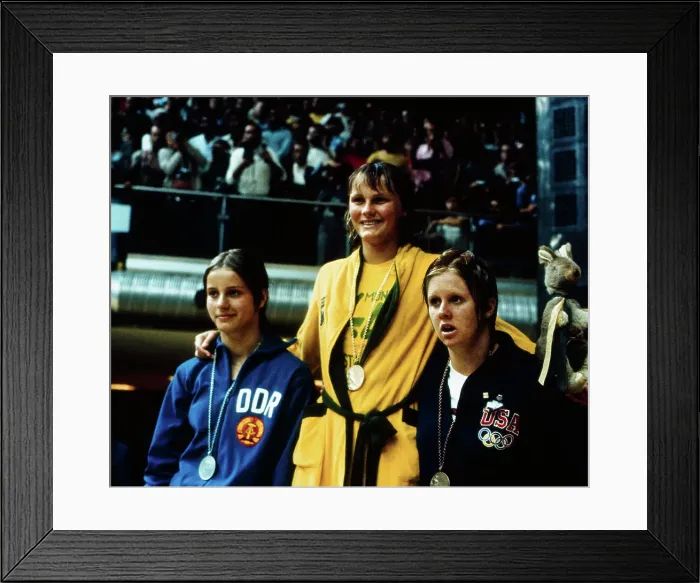 Framed Print : Shane Gould with Kornelia Ender and Lynn Vidali Framed Print : Shane Gould with Kornelia Ender and Lynn Vidali