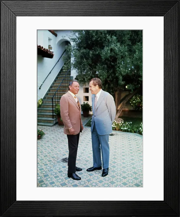 Framed Print : Frank Sinatra and Richard Nixon Framed Print : Frank Sinatra and Richard Nixon
