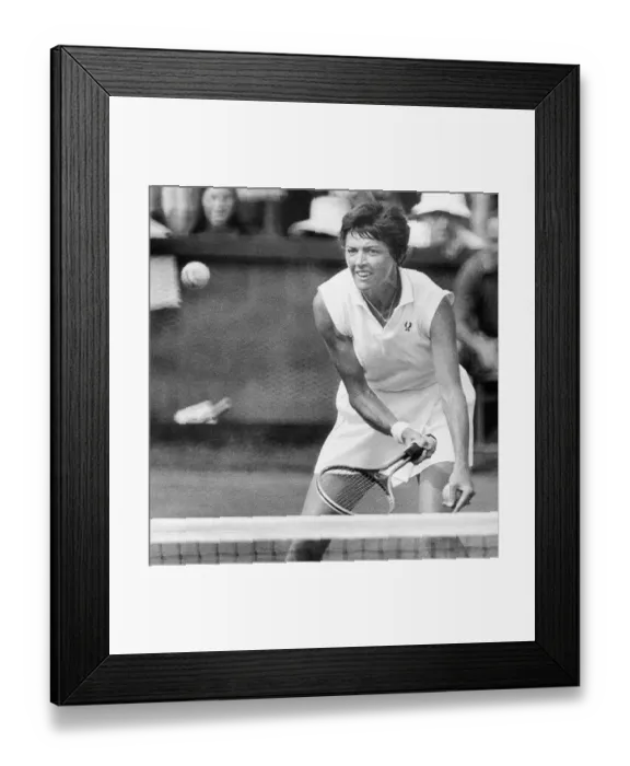 Framed Print : Margaret Court Waiting for Volley Framed Print : Margaret Court Waiting for Volley