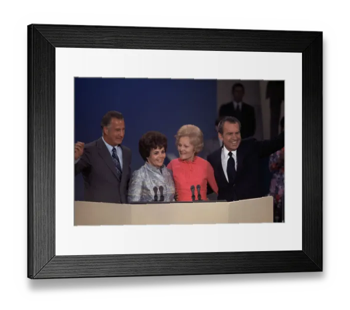 Framed Print : Richard Nixon and Spiro Agnew with Their Wives Framed Print : Richard Nixon and Spiro Agnew with Their Wives
