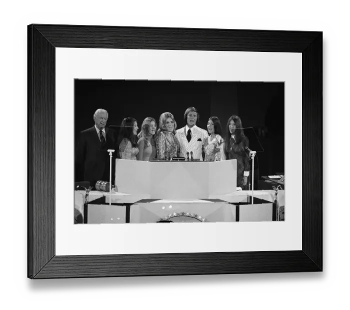 Framed Print : Pat Boone & Family Sing To Republicans