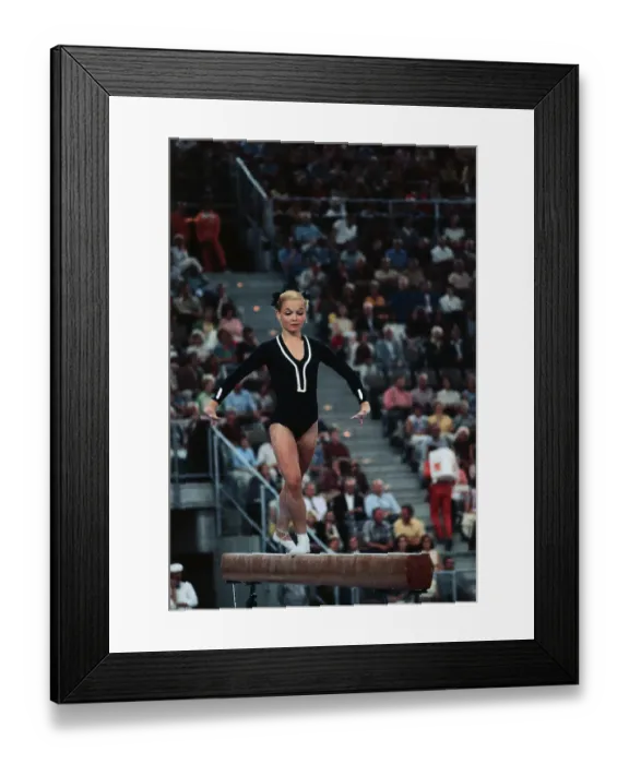 Framed Print : Cathy Rigby Performing on Balance Beam Framed Print : Cathy Rigby Performing on Balance Beam