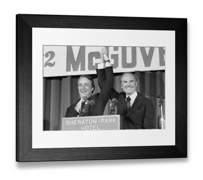 Framed Print : McGovern And Shriver After Dem. Nominati Framed Print : McGovern And Shriver After Dem. Nominati