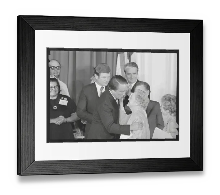 Framed Print : Edward Kennedy at R. Sargent Shriver Win Framed Print : Edward Kennedy at R. Sargent Shriver Win