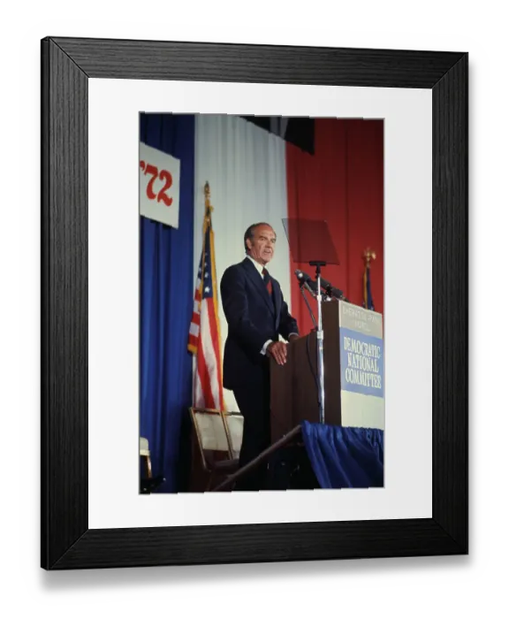 Framed Print : George McGovern Addressing Democratic Committee Framed Print : George McGovern Addressing Democratic Committee