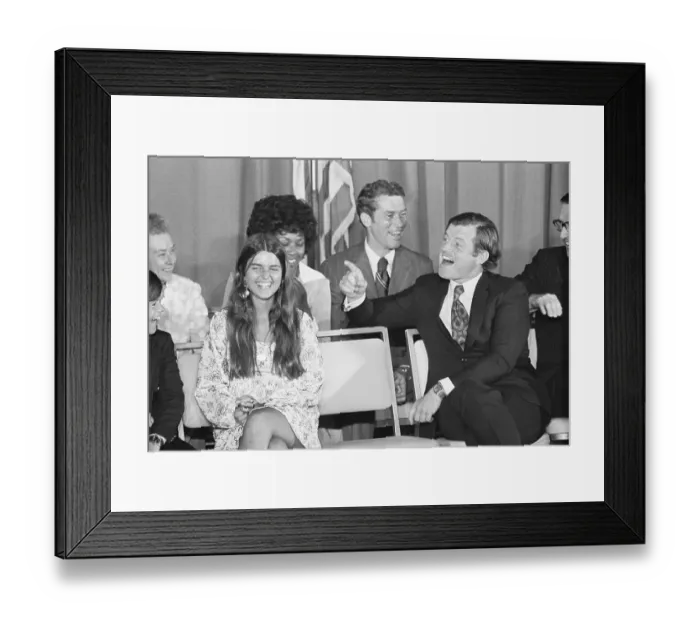 Framed Print : Edward Kennedy and Maria Shriver Laughing Framed Print : Edward Kennedy and Maria Shriver Laughing