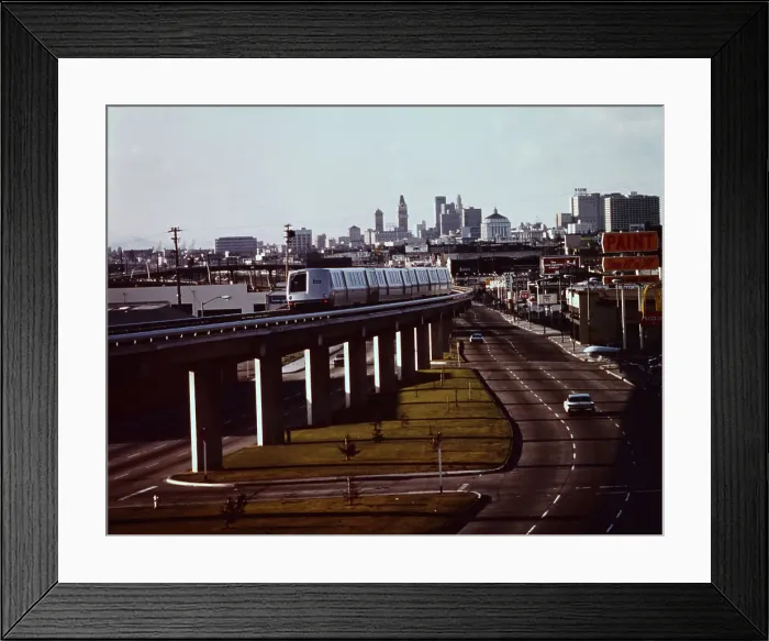 Framed Print : BART Train in Oakland Framed Print : BART Train in Oakland