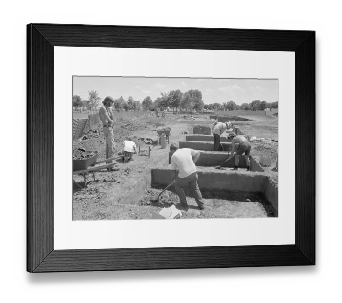 Framed Print : Excavation of Native American Garbage Framed Print : Excavation of Native American Garbage
