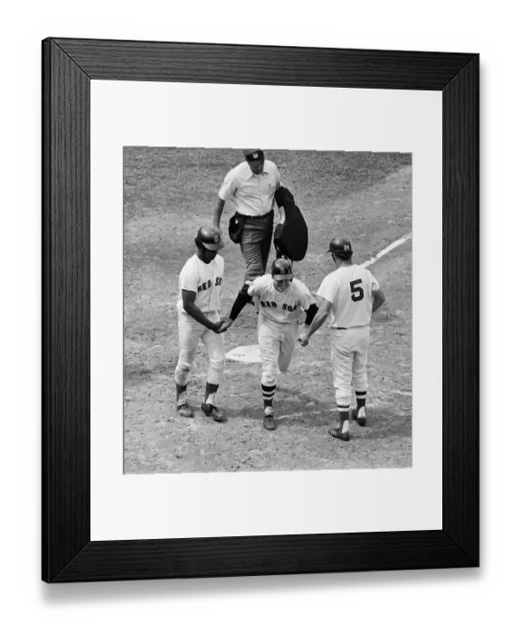 Framed Print : Carlton Fisk Crossing Home Plate Framed Print : Carlton Fisk Crossing Home Plate