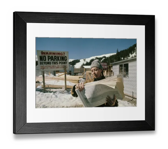 Framed Print : Woman Standing Outside of Mine Framed Print : Woman Standing Outside of Mine