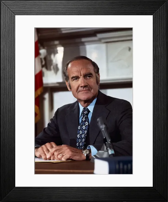 Framed Print : George McGovern Making an Announcement Framed Print : George McGovern Making an Announcement
