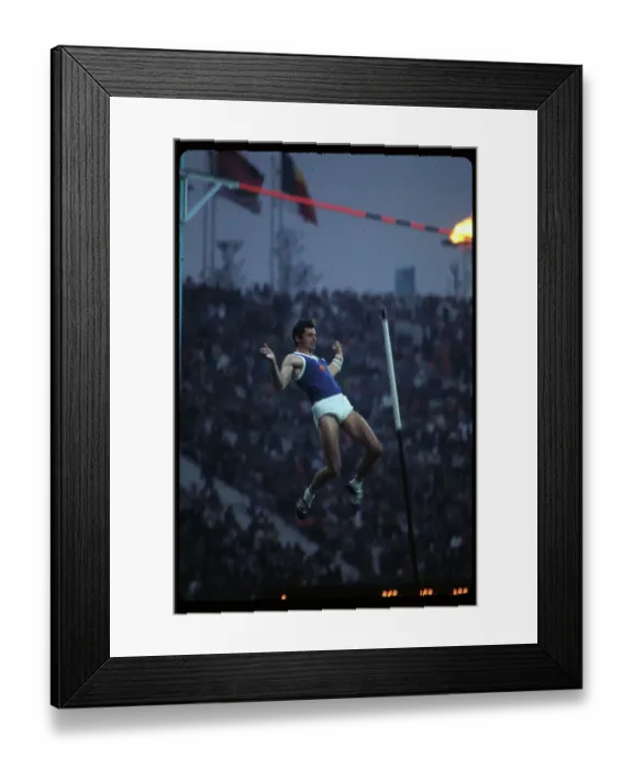 Framed Print : Wolfgang Nordwig Landing from Jump Framed Print : Wolfgang Nordwig Landing from Jump