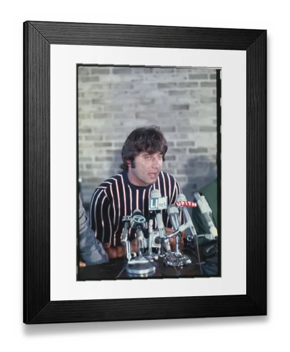 Framed Print : Joe Namath Talking to Reporters Framed Print : Joe Namath Talking to Reporters