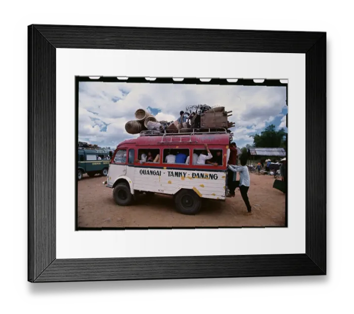 Framed Print : Bus Crowded Full of Refugees Framed Print : Bus Crowded Full of Refugees