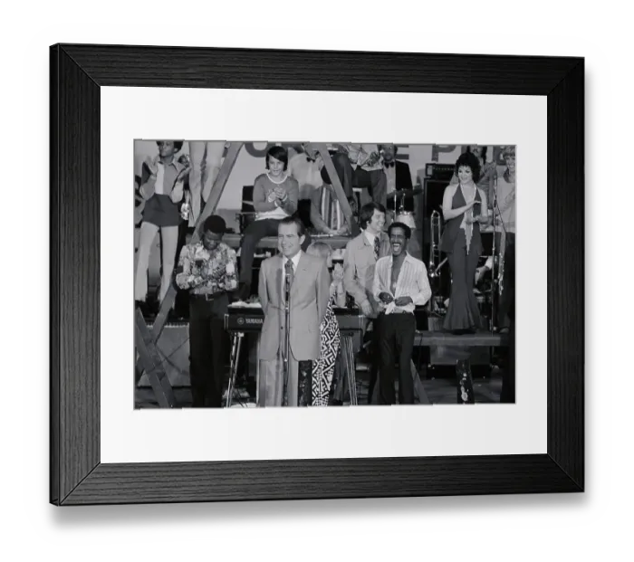 Framed Print : President Nixon and Friend Sammy Davis Jr. at Voting Drive Framed Print : President Nixon and Friend Sammy Davis Jr. at Voting Drive