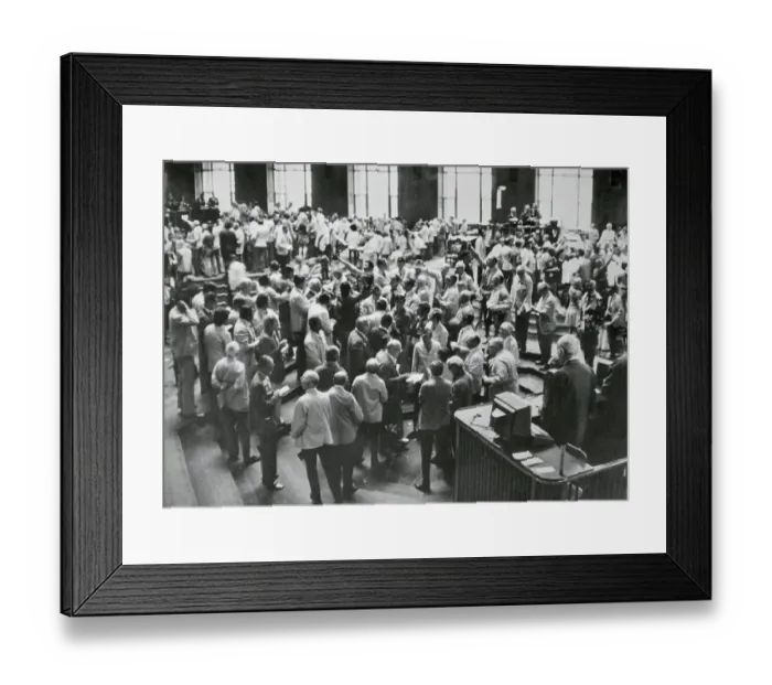 Framed Print : Trading in Wheat Market at Board of Trade Framed Print : Trading in Wheat Market at Board of Trade