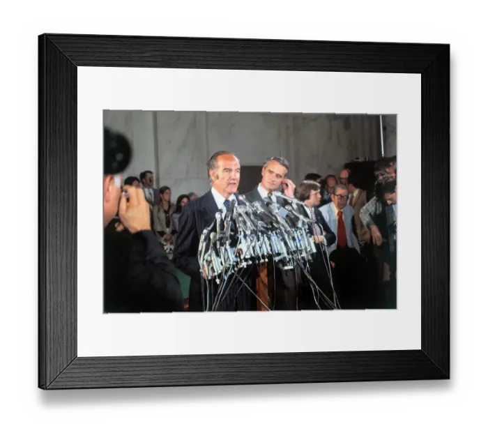 Framed Print : Senator George McGovern Speaking at Press Conference Framed Print : Senator George McGovern Speaking at Press Conference
