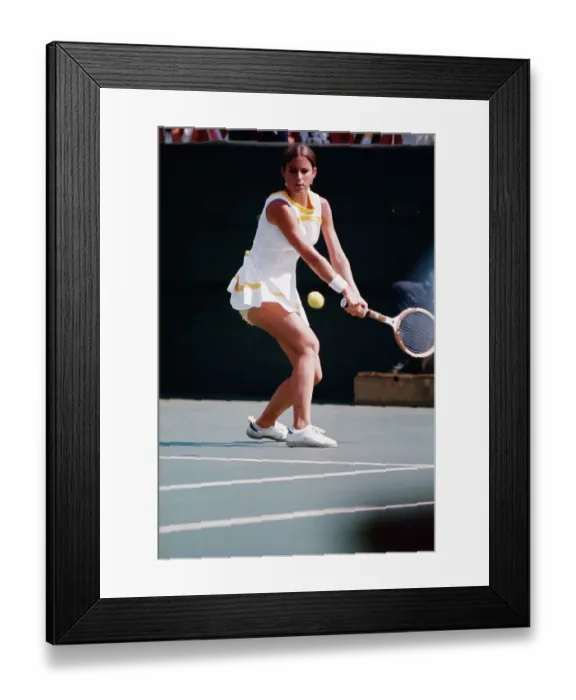 Framed Print : Chris Evert Hitting Ball Framed Print : Chris Evert Hitting Ball