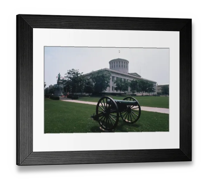 Framed Print : Canon on Lawns of Columbus Capitol Framed Print : Canon on Lawns of Columbus Capitol