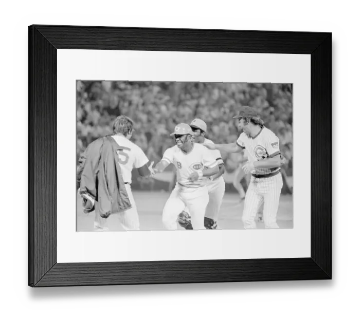 Framed Print : Joe Morgan Congratulates Tug McGraw Framed Print : Joe Morgan Congratulates Tug McGraw