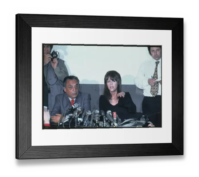 Framed Print : Jane Fonda During Press Conference Framed Print : Jane Fonda During Press Conference