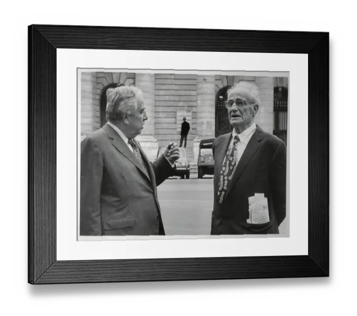 Framed Print : Merrill Cody and Harold Loeb Standing on Street Framed Print : Merrill Cody and Harold Loeb Standing on Street