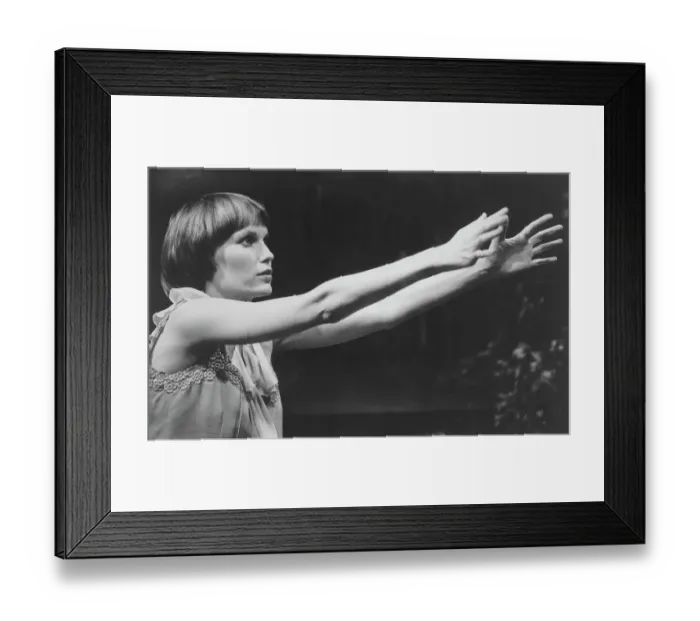 Framed Print : Mia Farrow Acting in Play