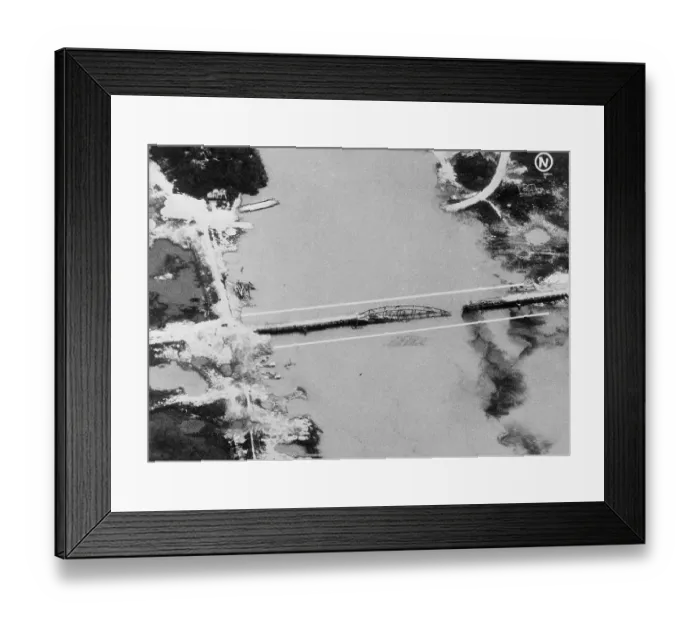 Framed Print : Bombed Bridge in North Vietnam Framed Print : Bombed Bridge in North Vietnam