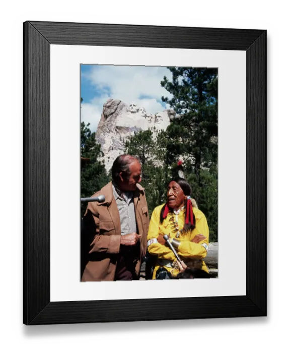 Framed Print : George McGovern Talking with Ben Black Elk Framed Print : George McGovern Talking with Ben Black Elk