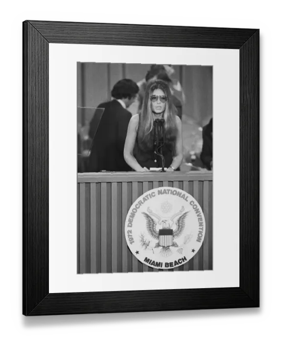 Framed Print : Gloria Steinem at Democratic Convention Framed Print : Gloria Steinem at Democratic Convention